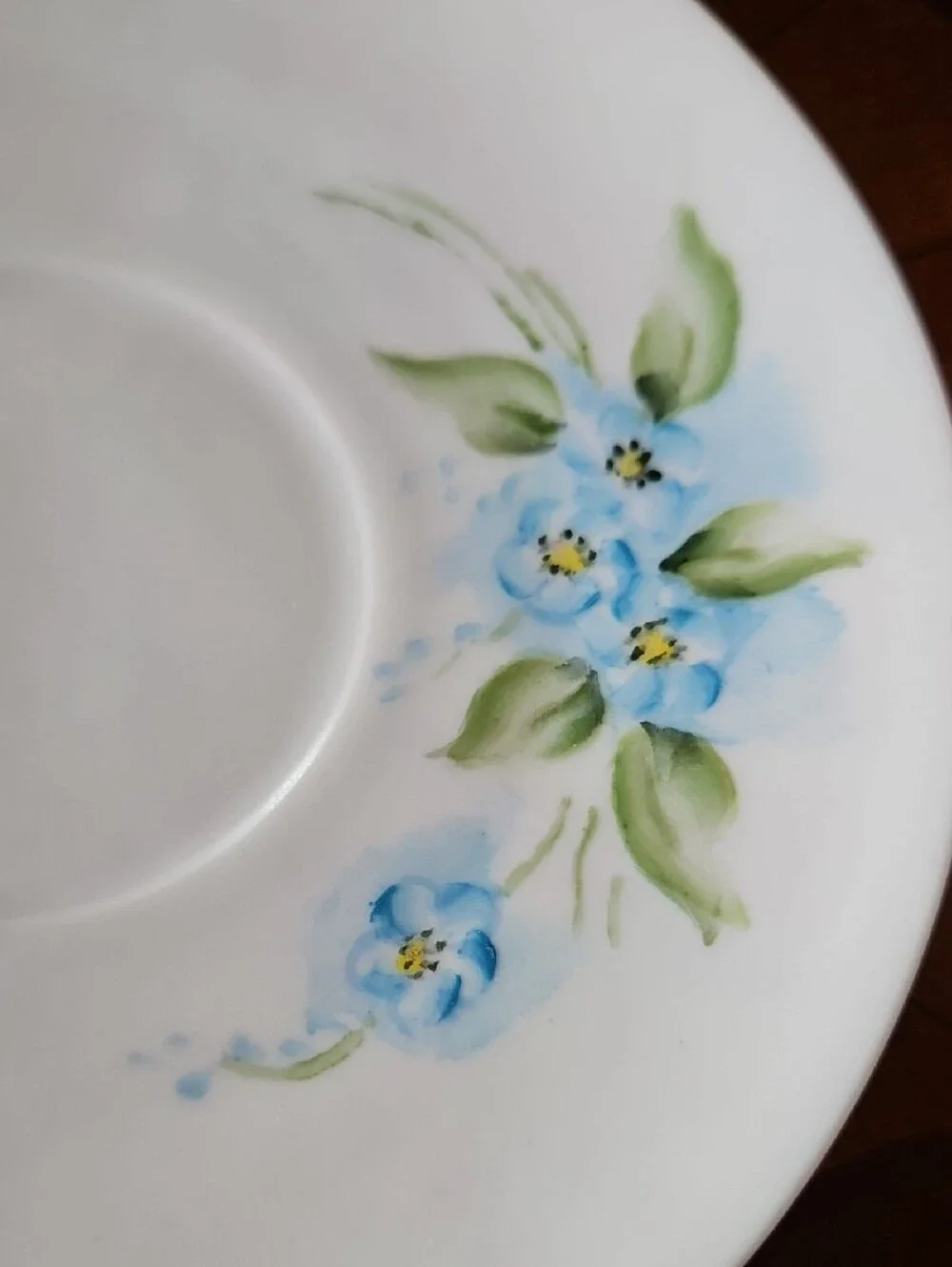VTG Plankenhammer Floss Bavaria Blue Floral Gold Trim Tea Cups & Saucers 2 Sets